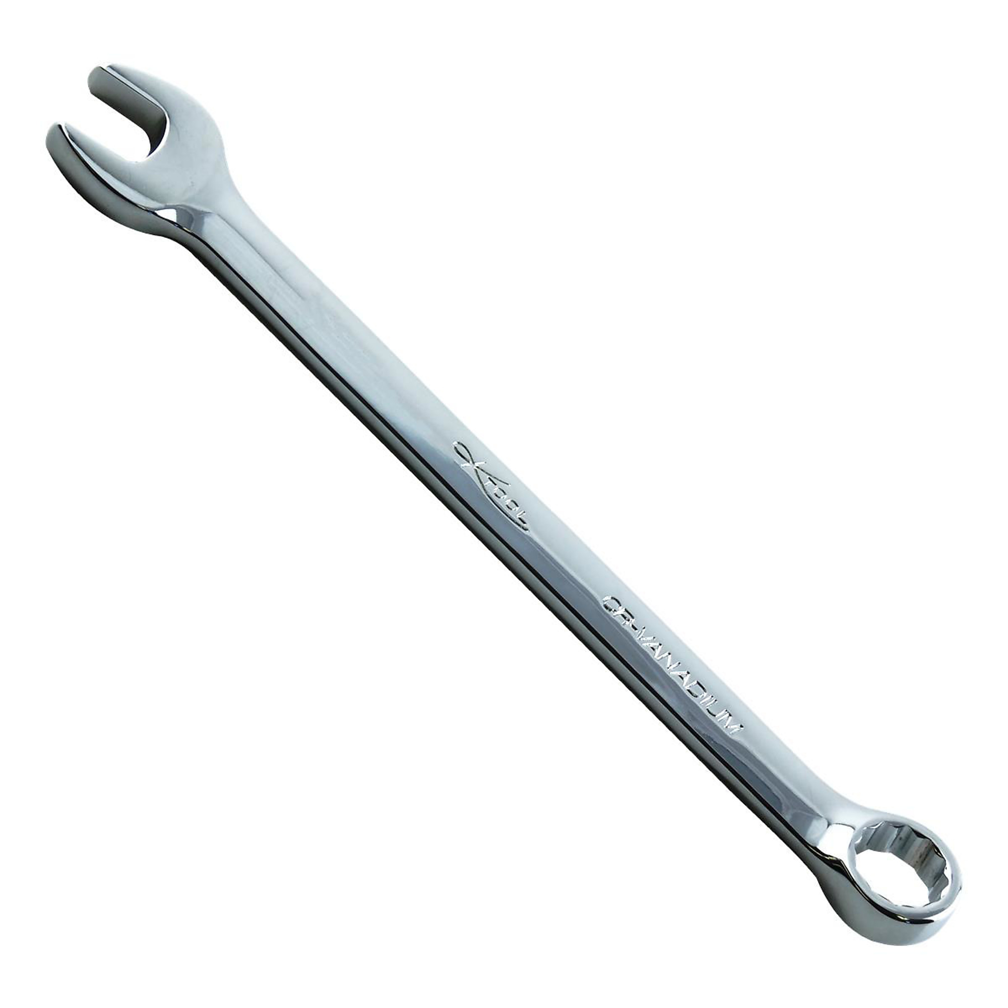 K-Tool International Combination Wrench — 15mm, 12-Point, 15-Degree Offset, Chrome Vanadium Steel, Model# KTI41815